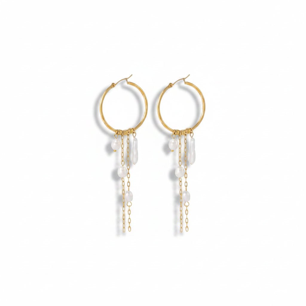 SELENE PEARL DROP EARRINGS